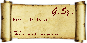 Grosz Szilvia névjegykártya
